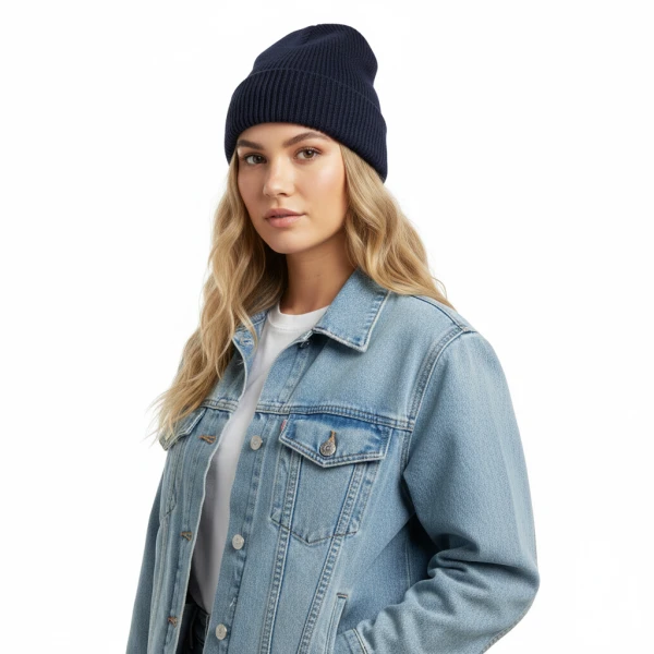 Premium Muts - 100% Wol- Fijngebreid - Unisex | Diverse kleuren - Blauw