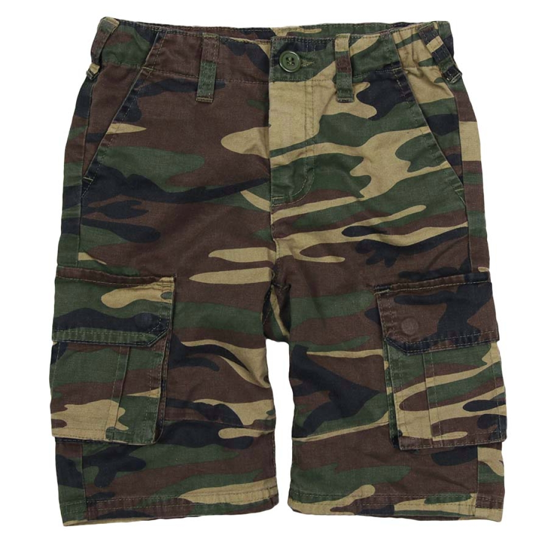 Kinder cargo korte broek camo