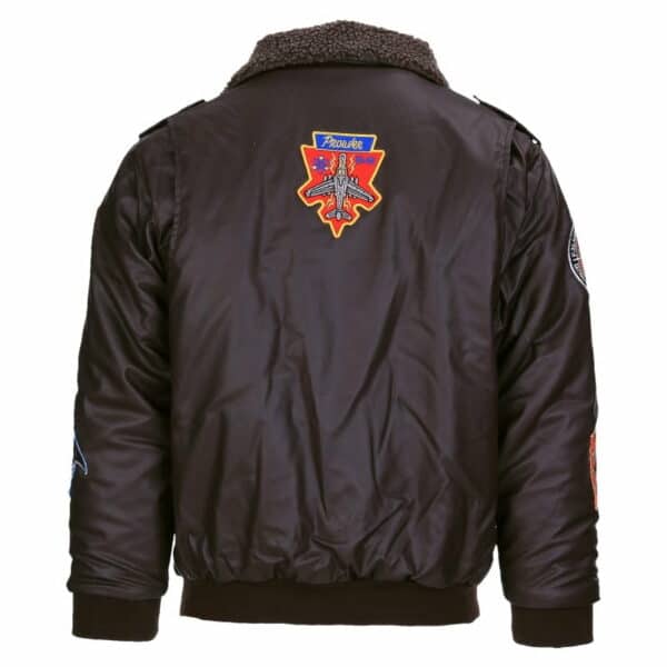 Kinderjas flight jacket - bruin leer - Afbeelding 4
