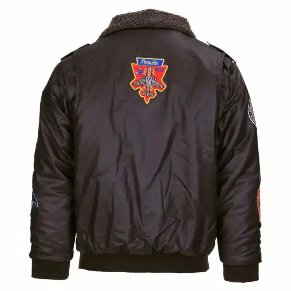 Kinderjas flight jacket - bruin leer - Afbeelding 4