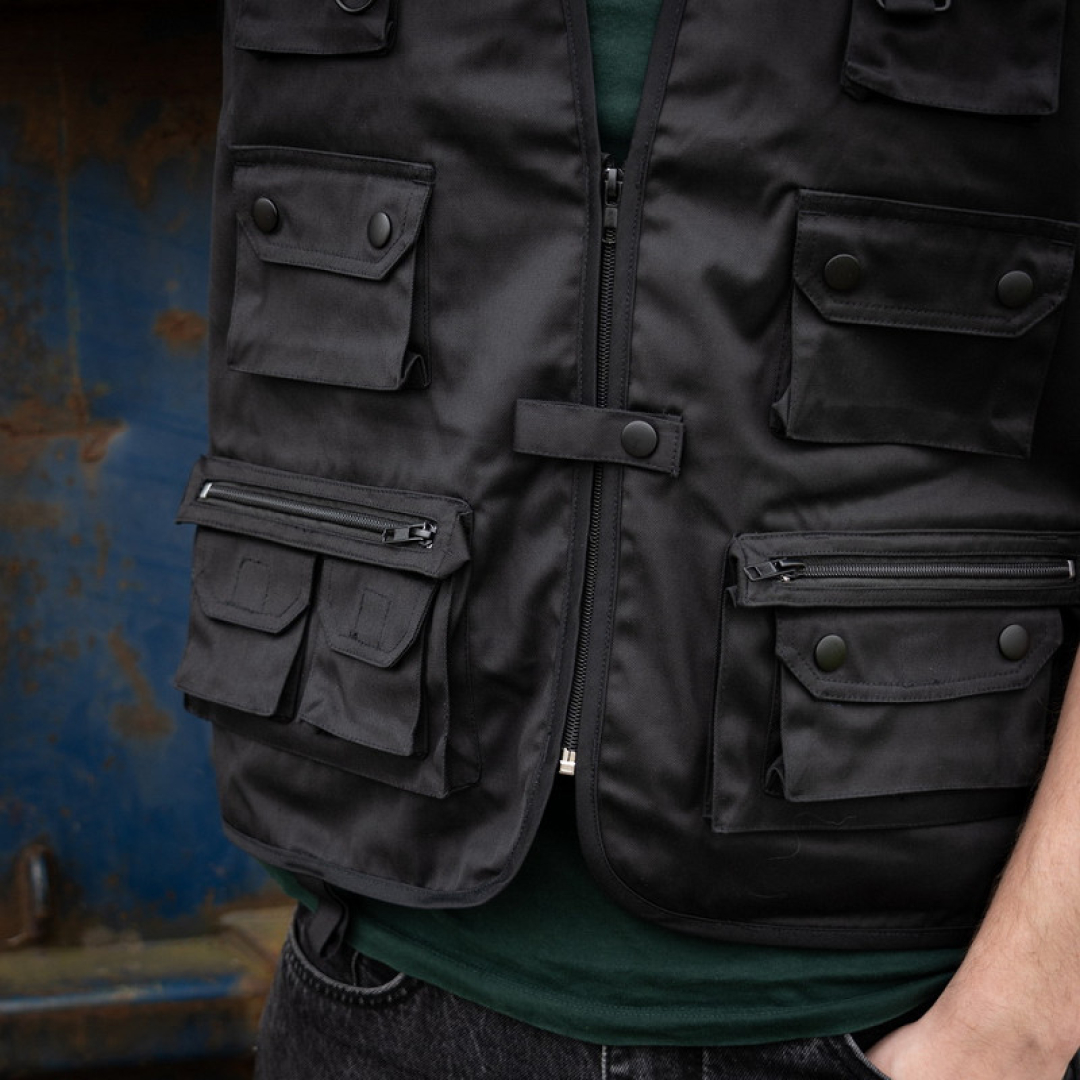 Fostex Reporter Vest - Zwarte Bodywarmer - Werkvest met 14 zakken - Afbeelding 2