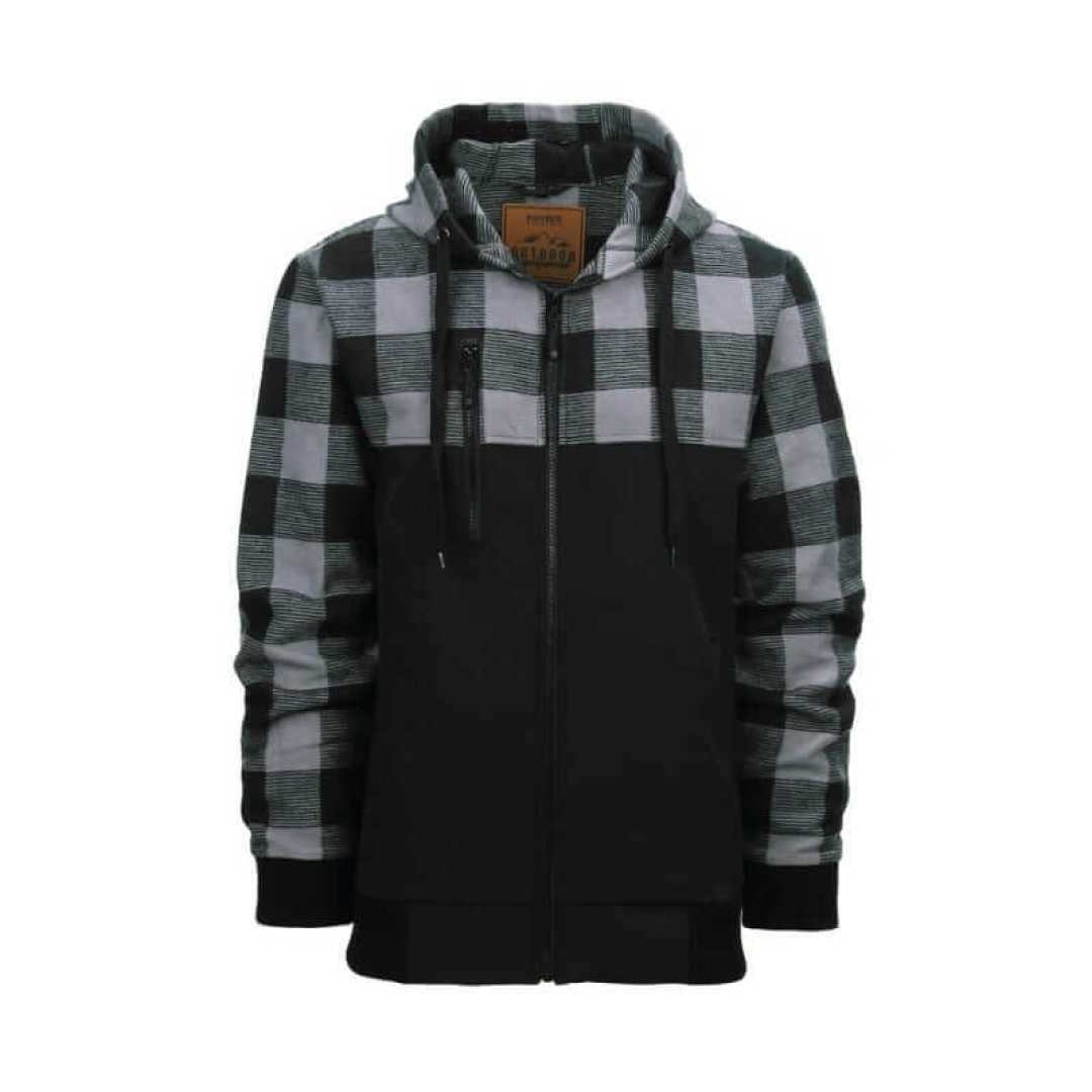 Houthakkers blouse met capuchon | Jas met rits - Afbeelding 10