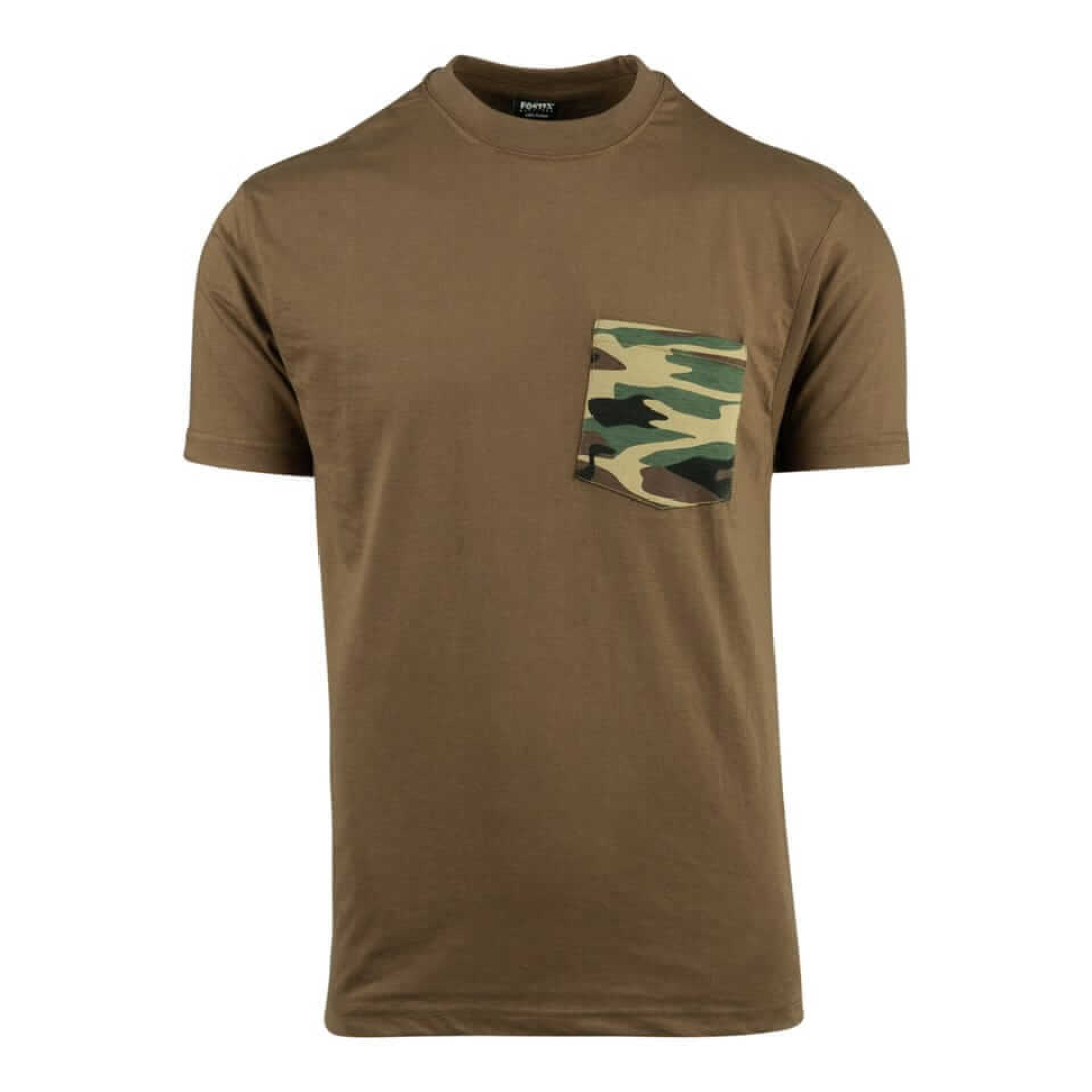 Kinder t-shirt met camouflage borstzak