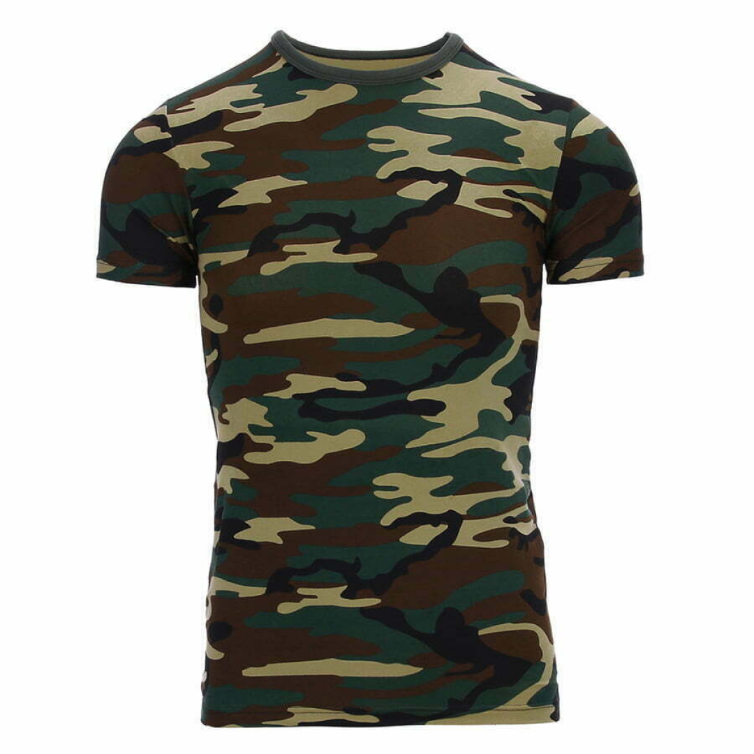 Kinder t-shirt camouflageprint - Woodland