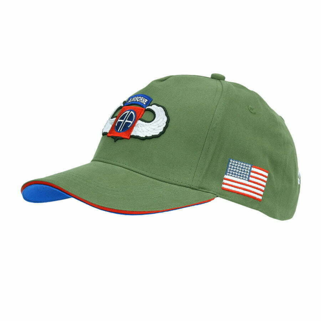 Baseball cap 82nd Airborne WWII 3D. Diverse kleuren