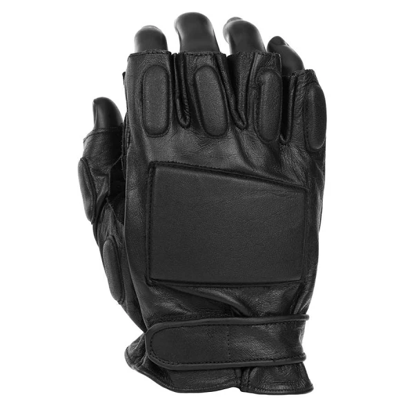 Politie mofjes | Vingerloze handschoenen | Fostex Garments - XXXL, Zwart