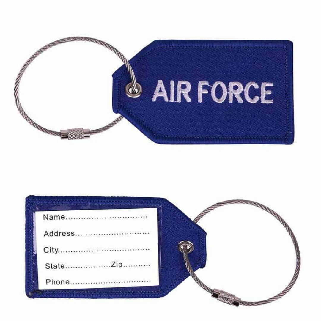 Bagage label Airforce. Diverse kleuren