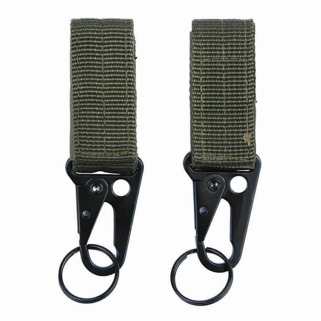 Molle snap haak met sleutelring 2-set. Diverse kleuren