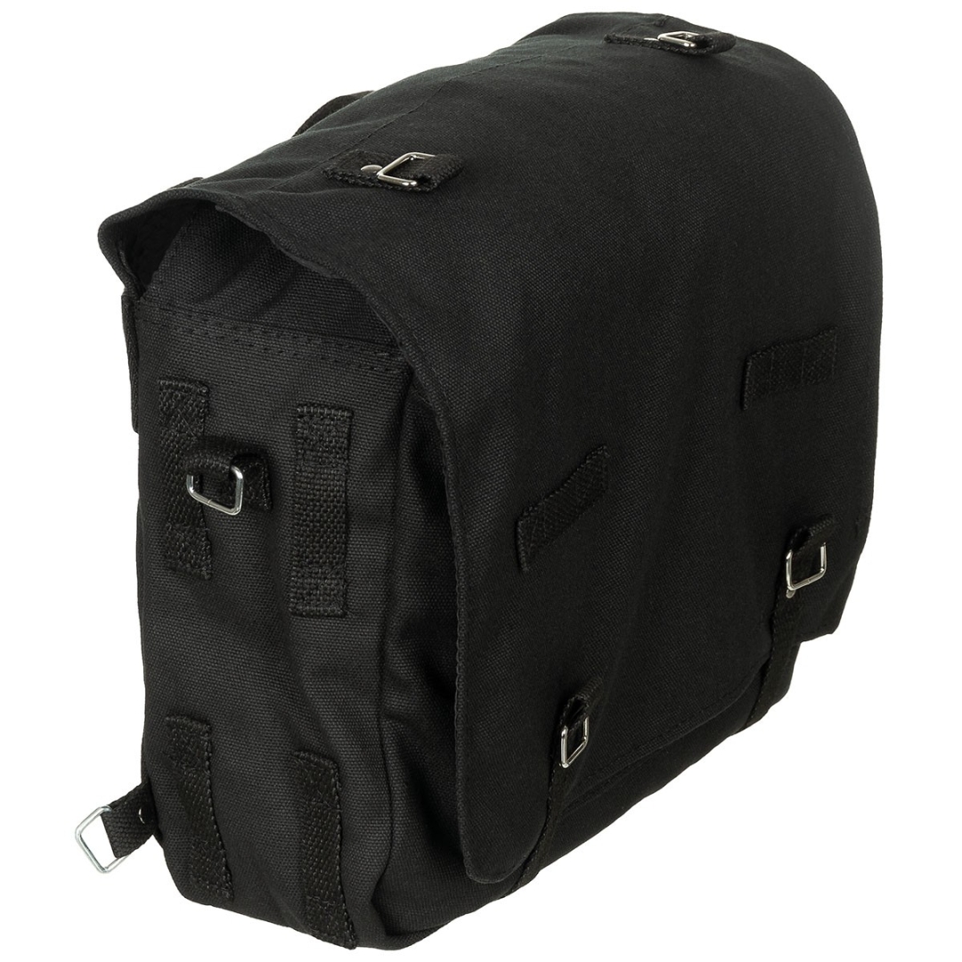 Max Fuchs Gevechtstas Groot - 8L Zwarte Canvas Schoudertas - Afbeelding 4