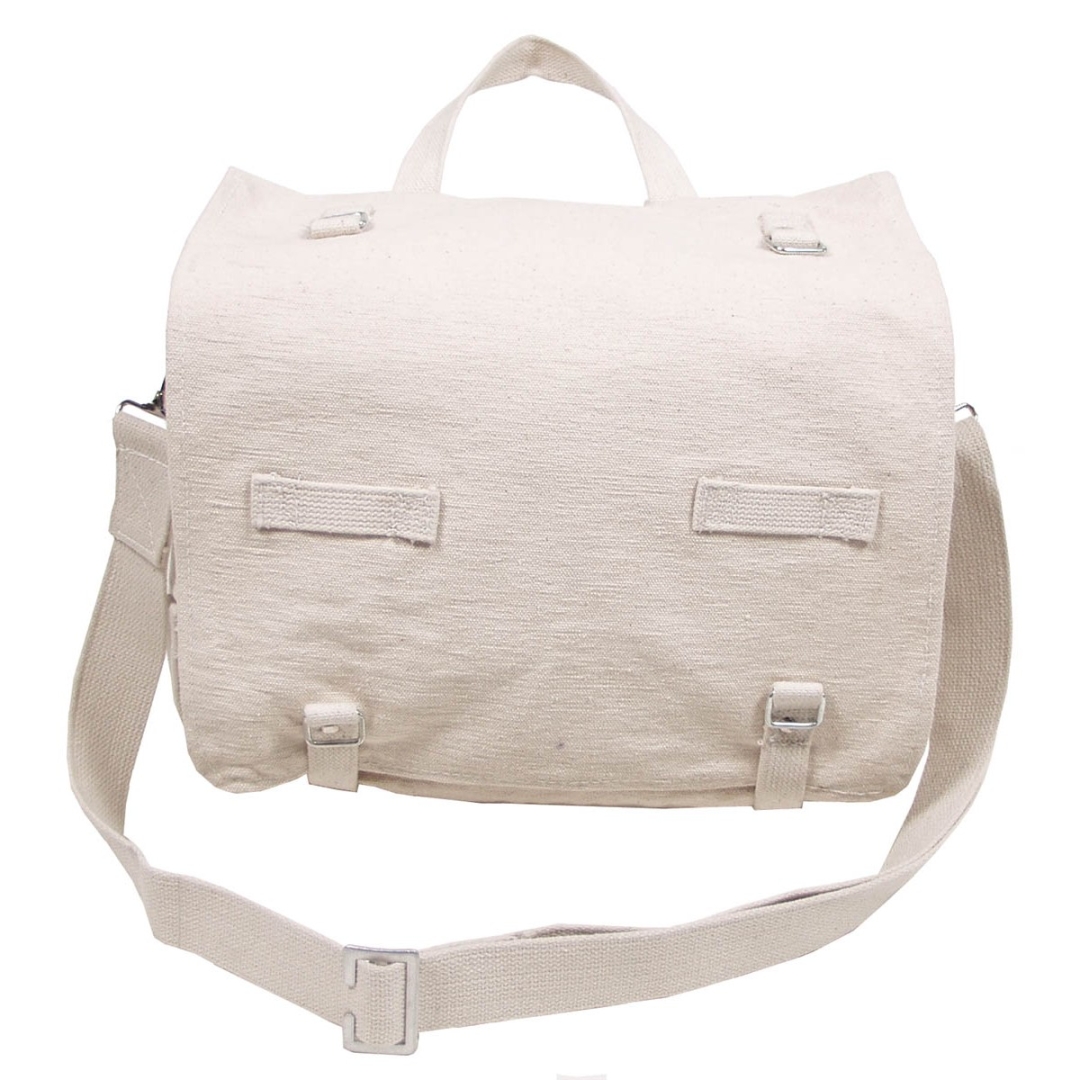 Max Fuchs Canvas Schoudertas Naturel - 8 Liter Combat Bag - Afbeelding 2