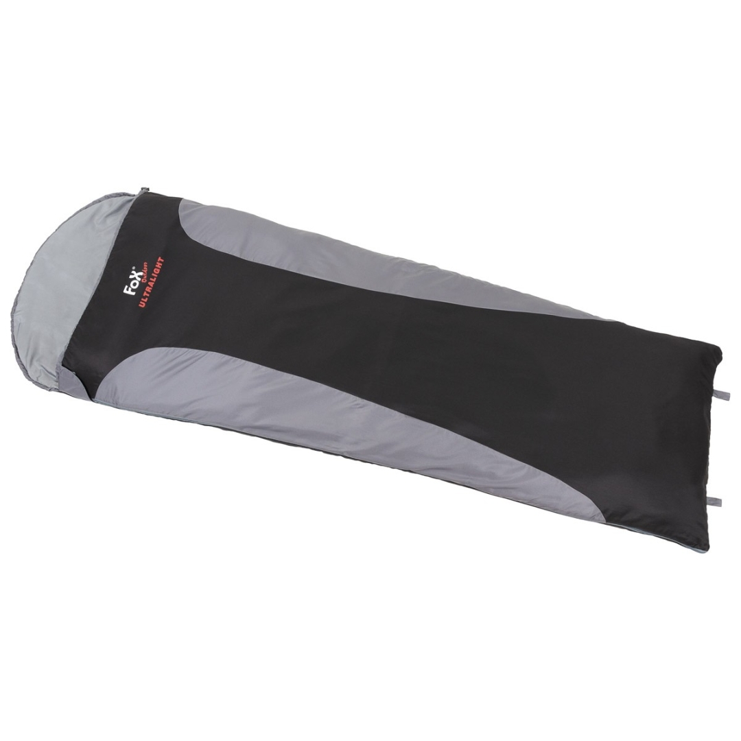 Ultralight Mummieslaapzak +11°C tot +21°C - Zwart-Grijs - Fox Outdoor - Afbeelding 2