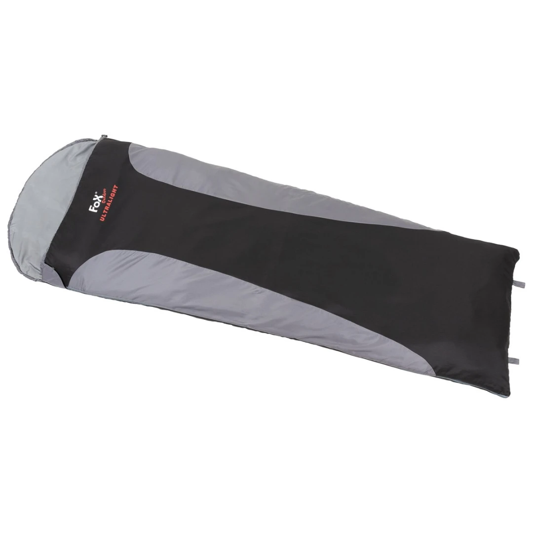 Ultralight Mummieslaapzak +11°C tot +21°C - Zwart-Grijs - Fox Outdoor - Afbeelding 2