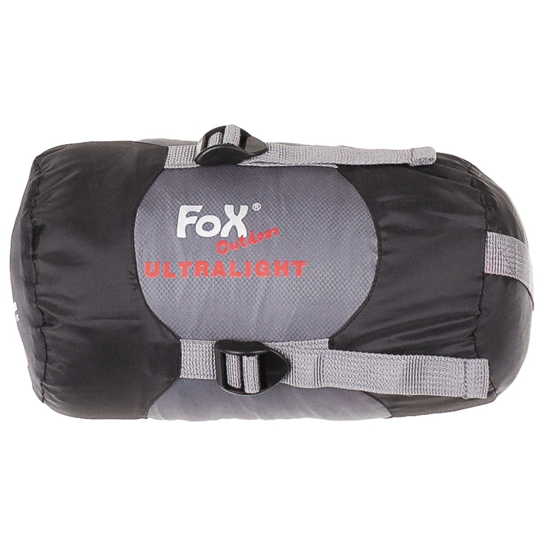 Ultralight Mummieslaapzak +11°C tot +21°C - Zwart-Grijs - Fox Outdoor - Afbeelding 3