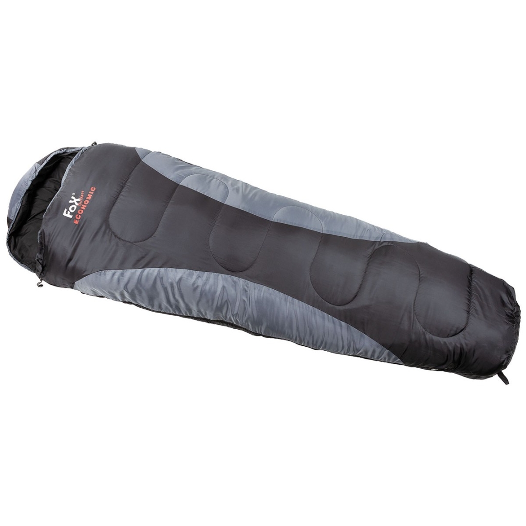 Mummieslaapzak -4°C tot +18°C - Lichtgewicht - Zwartgrijs - Afbeelding 2