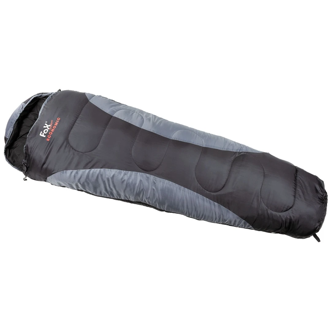 Mummieslaapzak -4°C tot +18°C - Lichtgewicht - Zwartgrijs - Afbeelding 2
