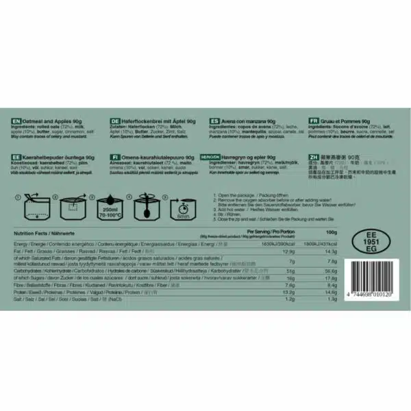 Tactical Foodpack Oatmeal and Apples - Afbeelding 3