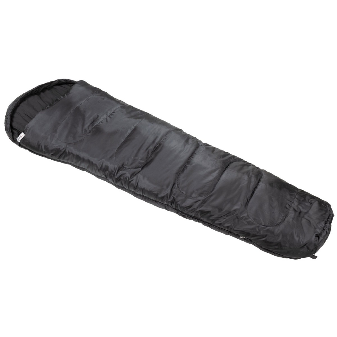 Mummieslaapzak Zwart -15°C tot +15°C - 2-Laags Vulling