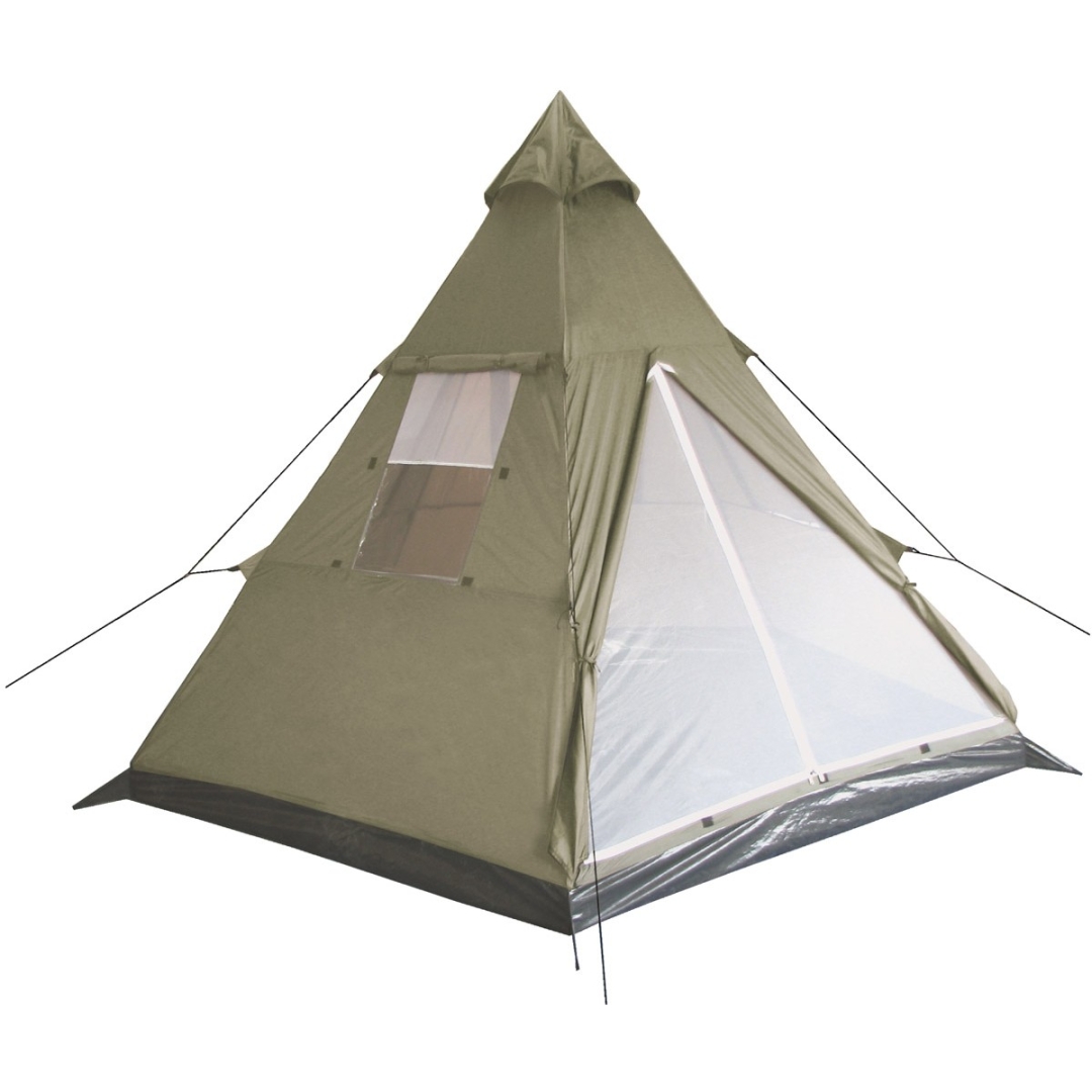 3 persoons Tipi tent - Indiase tipi - olijf - Afbeelding 2