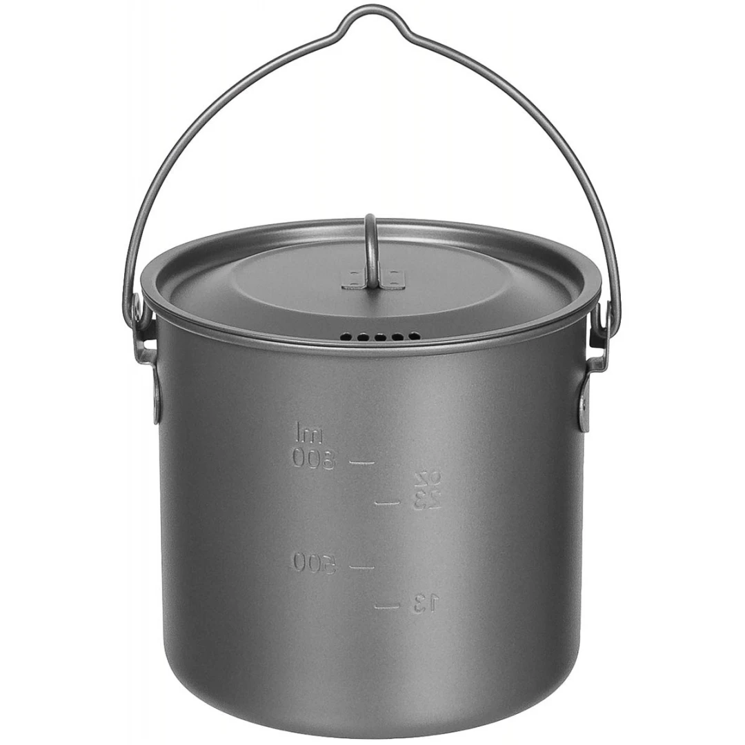 Fox Outdoor Titanium Pot Klein - 1,1L Lichtgewicht Pan met deksel - Afbeelding 4