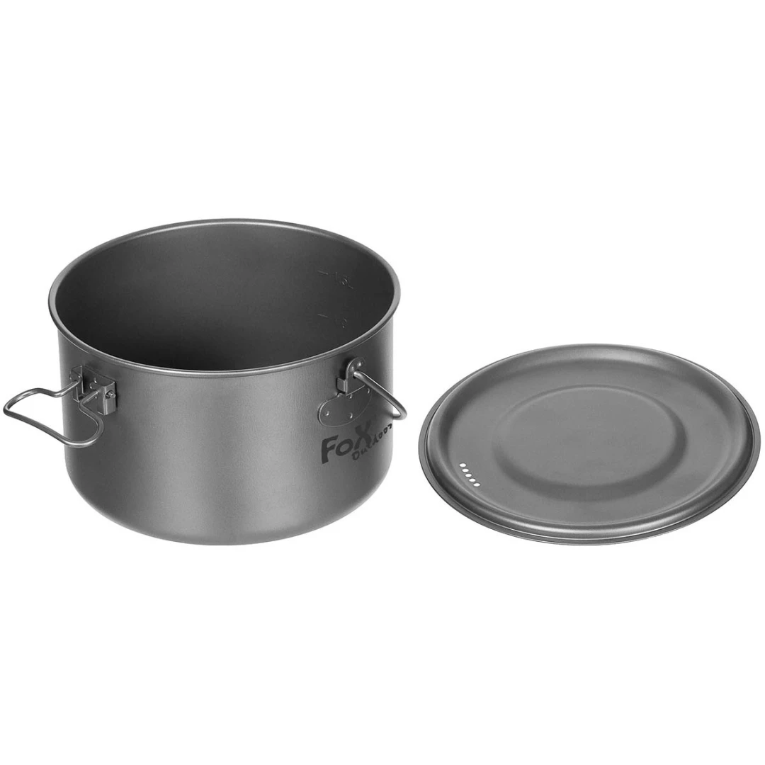 Fox Outdoor Titanium Pot Groot met deksel - 1,95L Lichtgewicht Pan - Afbeelding 4
