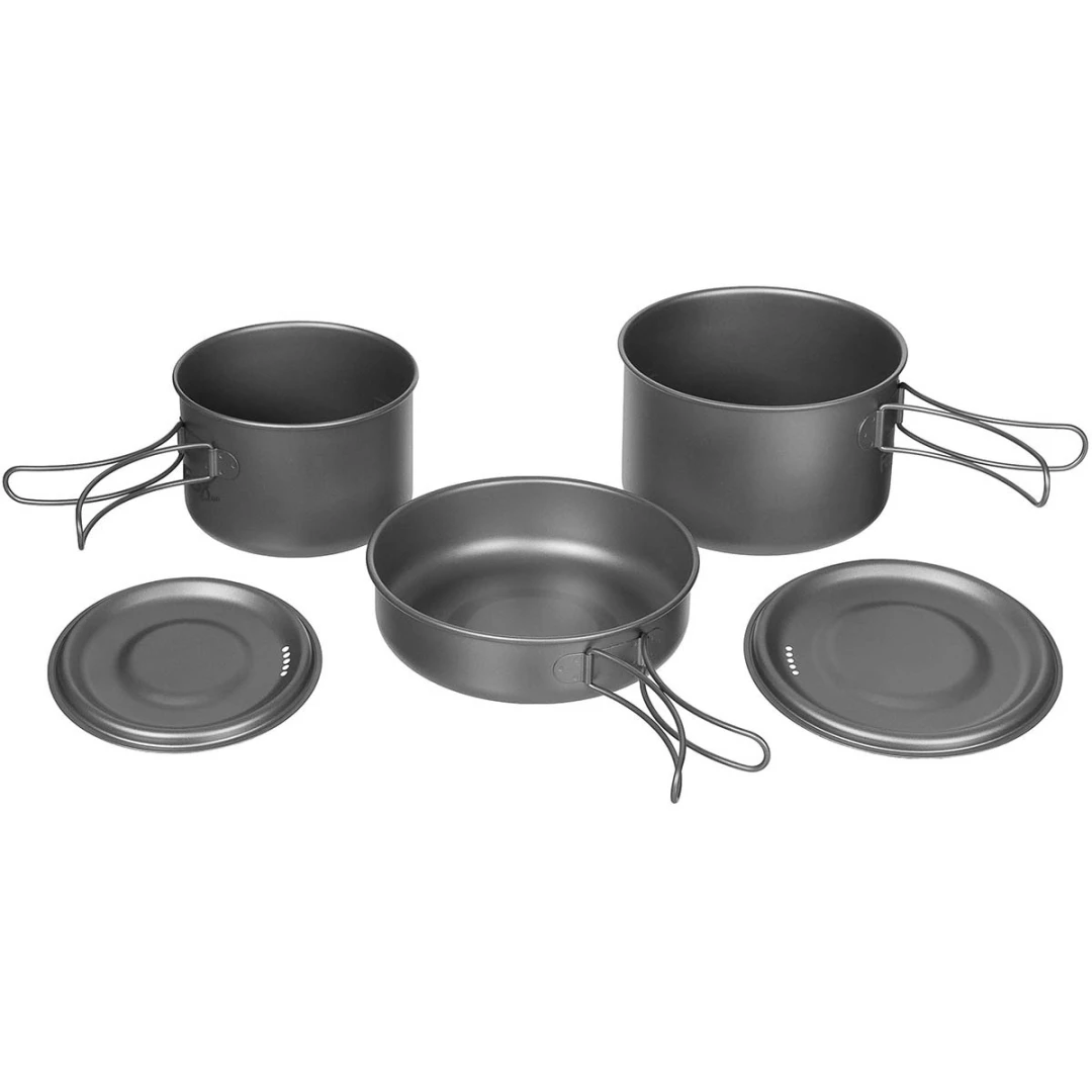 Fox Outdoor Titanium Pannenset 5-delig - Camping Pannenset Lichtgewicht - Afbeelding 3