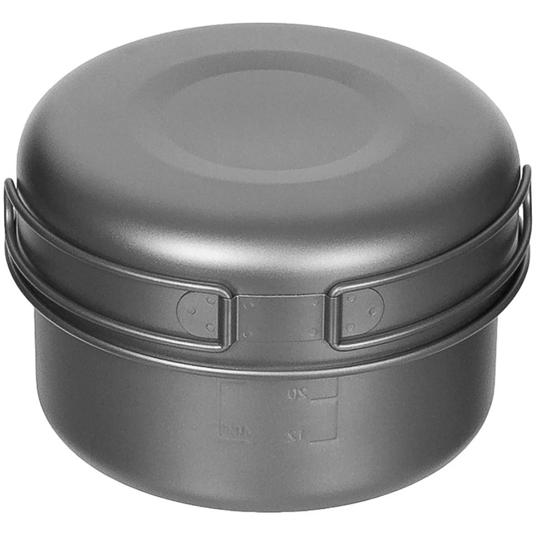 Fox Outdoor Titanium Pannenset 5-delig - Camping Pannenset Lichtgewicht - Afbeelding 4