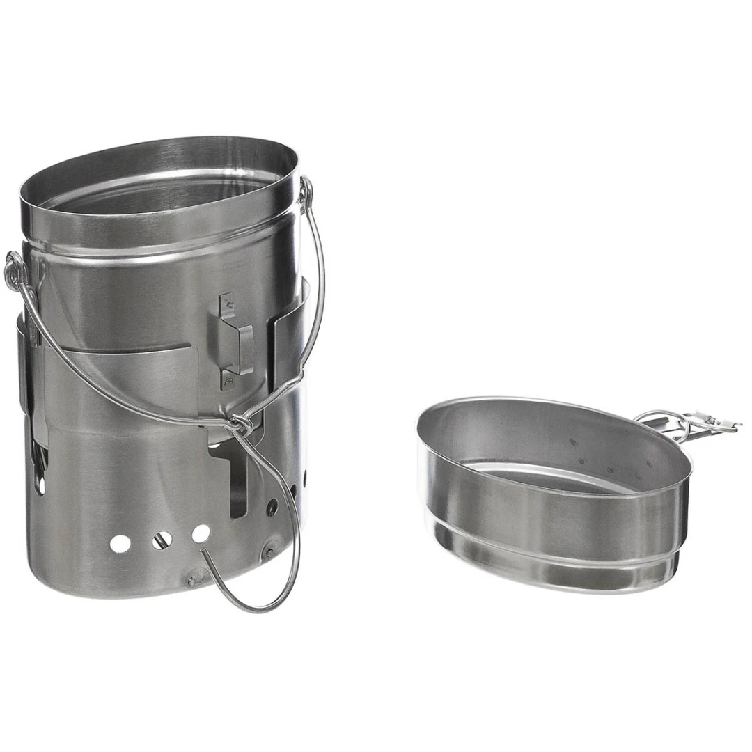 SE pannenset M40 - RVS Camping Pannenset 3-delig - Afbeelding 4