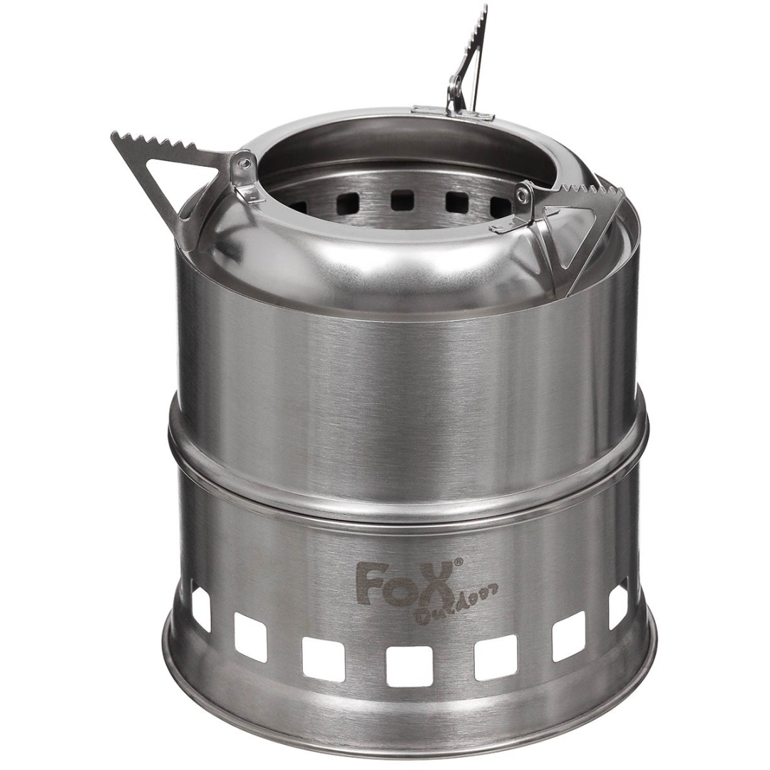 Fox Outdoor Forest Houtkacheltje - Mini RVS Camping Houtkachel - Afbeelding 2