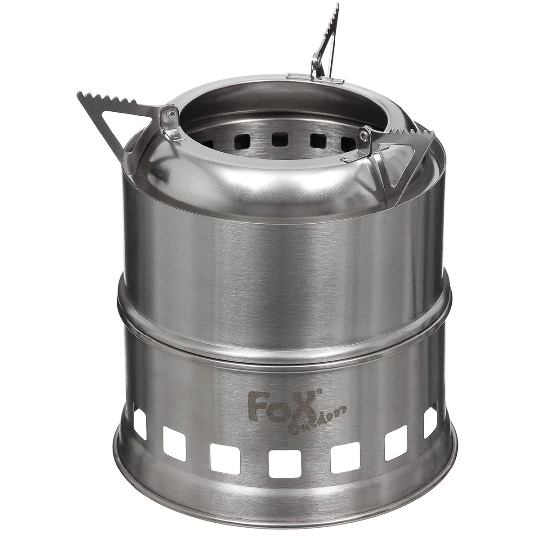 Fox Outdoor Forest Houtkacheltje - Mini RVS Camping Houtkachel - Afbeelding 2