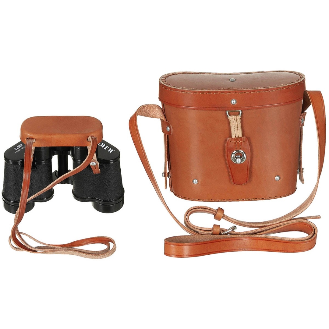 Verrekijker 8x30 BAK4 Optisch Glas - Zwart - Lederen Etui - Afbeelding 4
