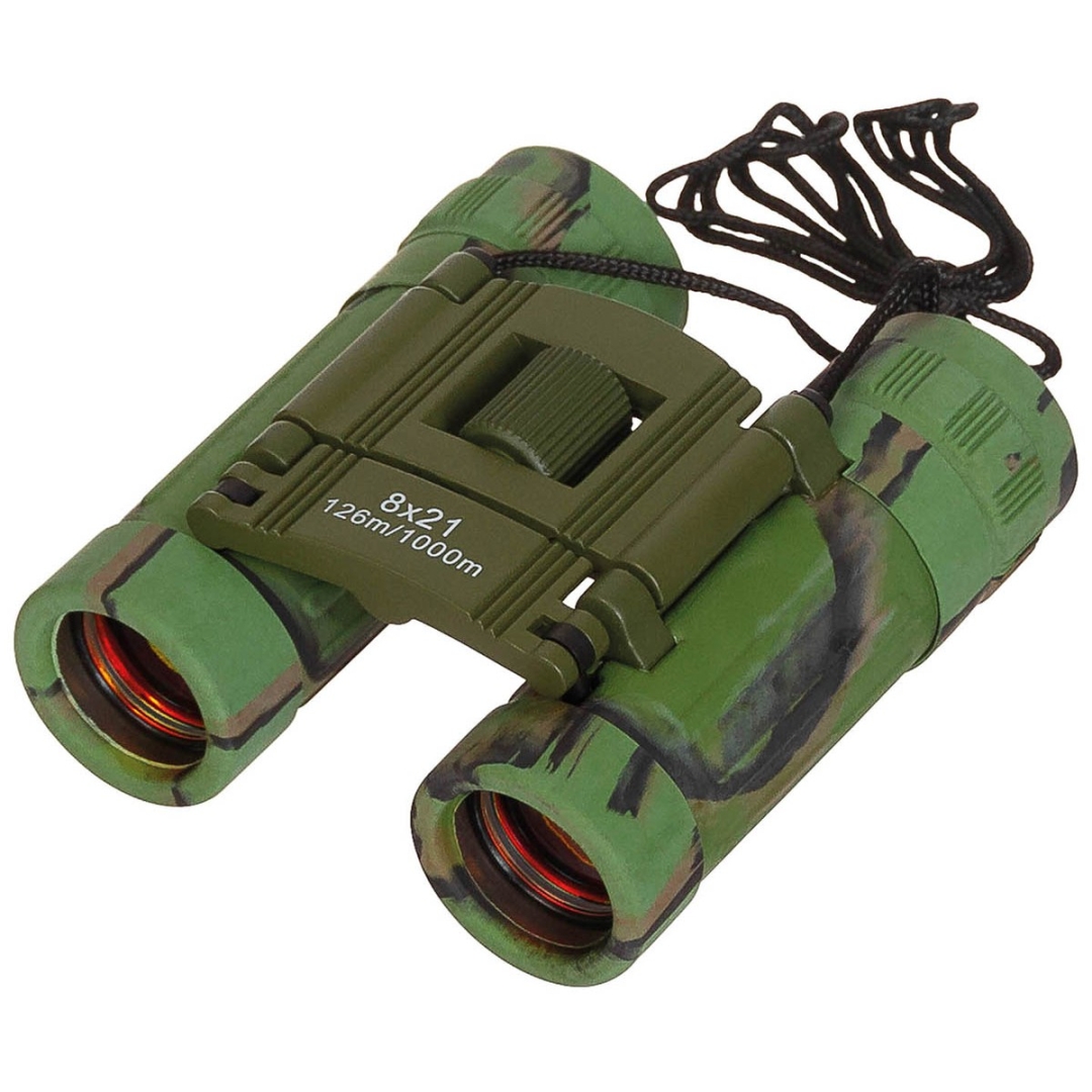 Opvouwbare Verrekijker 8x21 BAK4 Ruby Lens - Woodland - Transporttas - Afbeelding 2