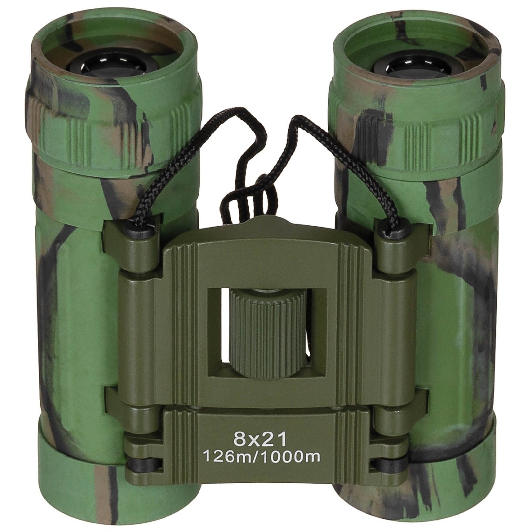 Opvouwbare Verrekijker 8x21 BAK4 Ruby Lens - Woodland - Transporttas - Afbeelding 3