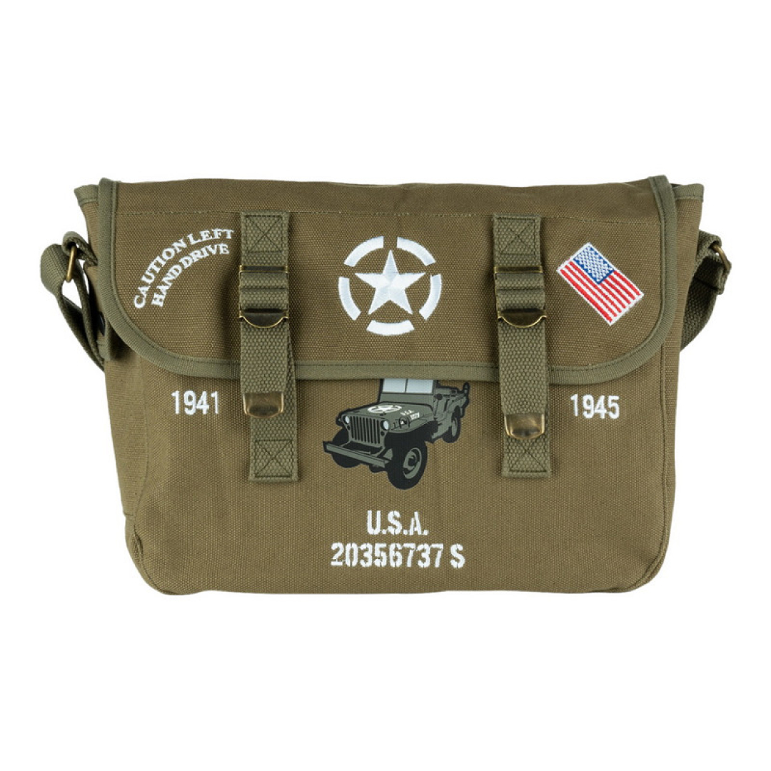 Pukkel Tas Willys Jeep - Allied Star USA - Groen - Afbeelding 2