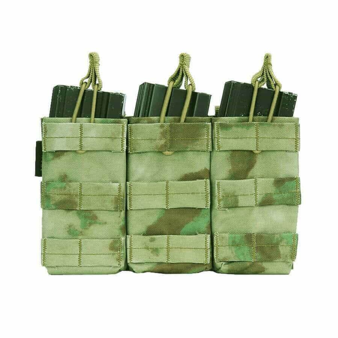 Drie dubbele open top M4 magazijnen pouch. Diverse kleuren