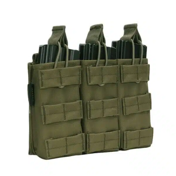 Drie dubbele open top M4 magazijnen pouch. Diverse kleuren - Afbeelding 3
