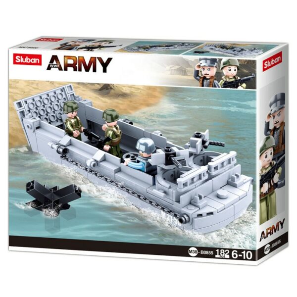Sluban Allied Landings Craft - Realistische bouwset voor kinderen met geallieerde landingsvaartuigen - Afbeelding 2