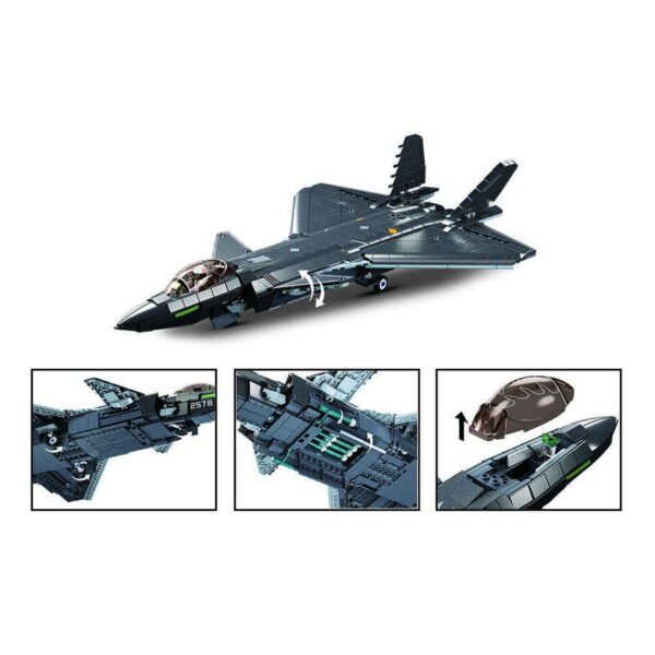Sluban J20SS Stealth Vliegtuig Bouwset - Afbeelding 3