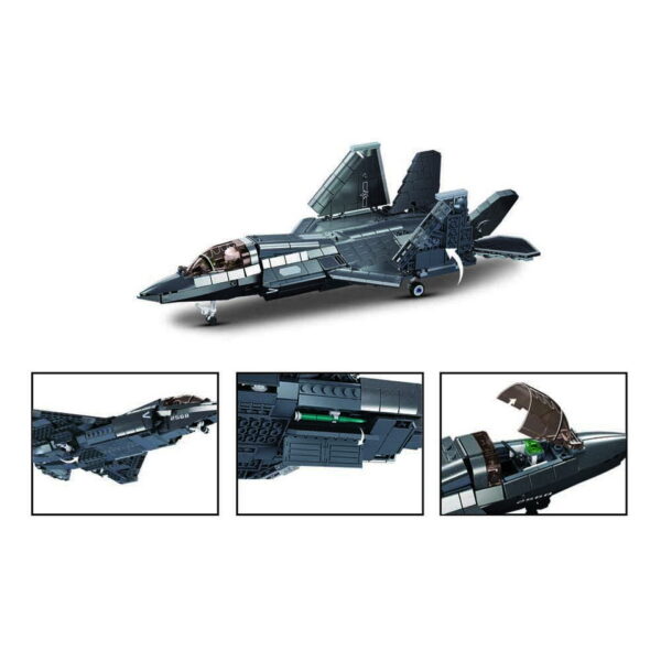 Sluban J-35S Stealth Vliegtuig Bouwset - Afbeelding 4