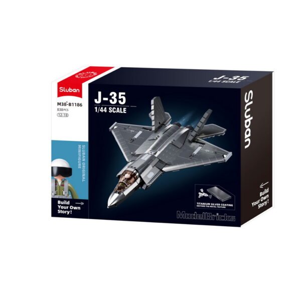Sluban J-35S Stealth Vliegtuig Bouwset - Afbeelding 2