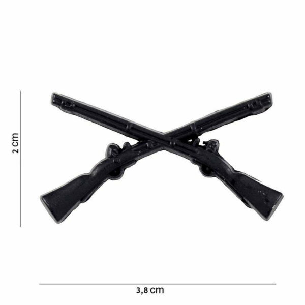 Embleem metaal infantry rifles (black)#6035