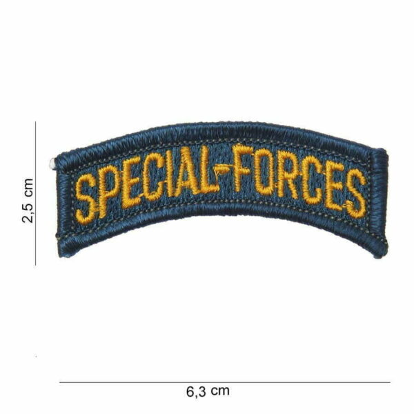 Embleem stof special-forces blauw/geel