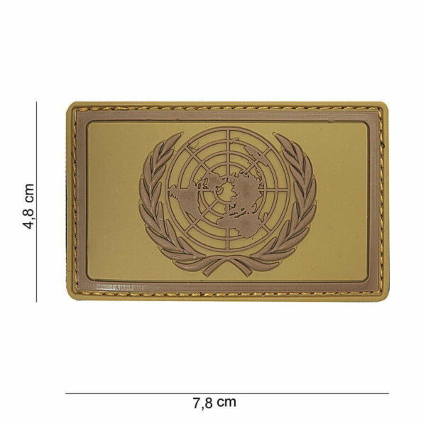 Embleem 3D PVC Verenigde Naties bruin