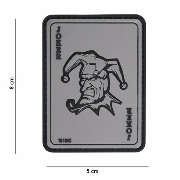 Embleem 3D PVC Joker grijs #18085