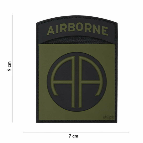 Embleem 3D PVC Airborne 82nd groen