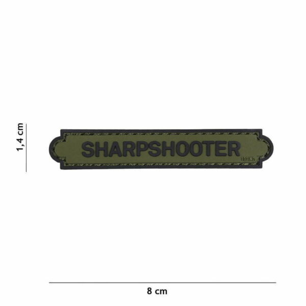 Embleem 3D PVC Sharpshooter tab groen