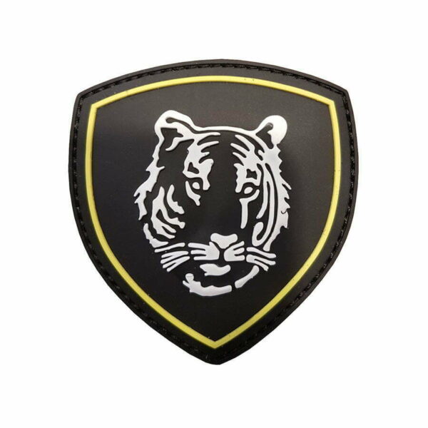 Embleem 3D PVC Russische tijger zwart #9065