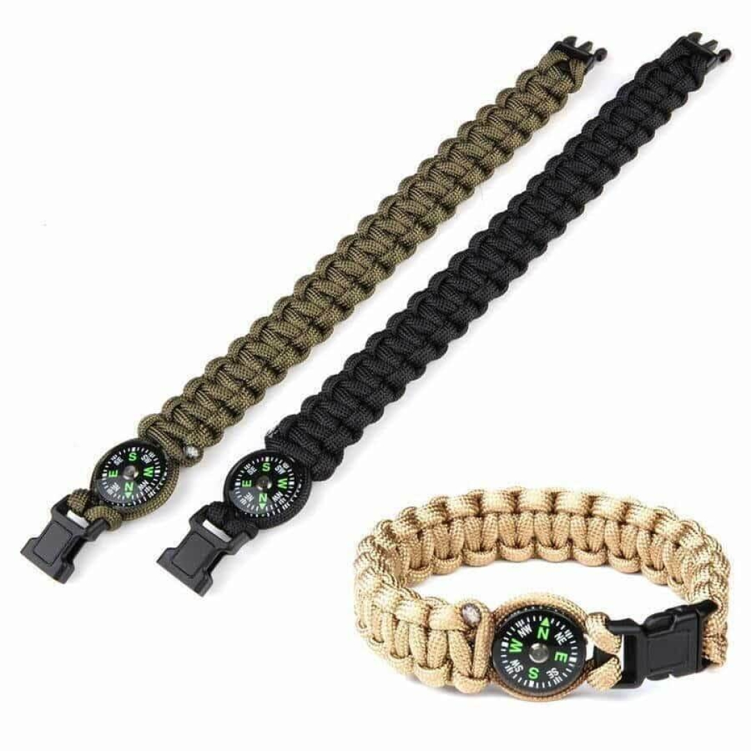 Paracord van 100% nylon met kompas. Diverse kleuren