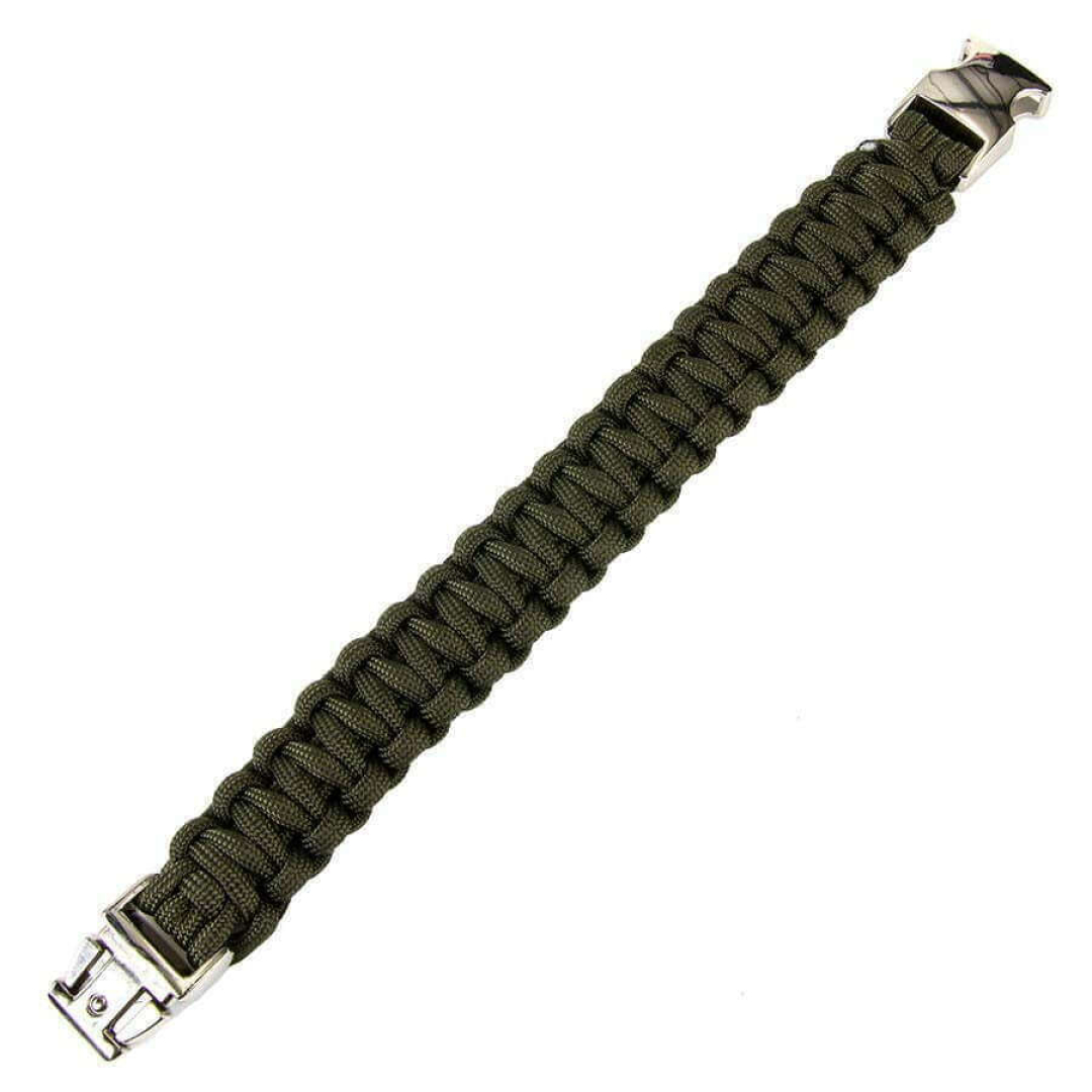 Paracord bracelet silver buckle. Diverse kleuren
