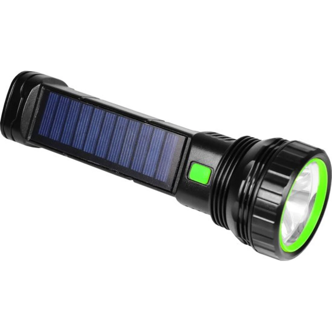 POWERplus Snake Solar LED zaklamp met ingebouwd LED leeslicht en powerbank - Nood zaklamp - Camping - Zonne energie - Lichtgewicht