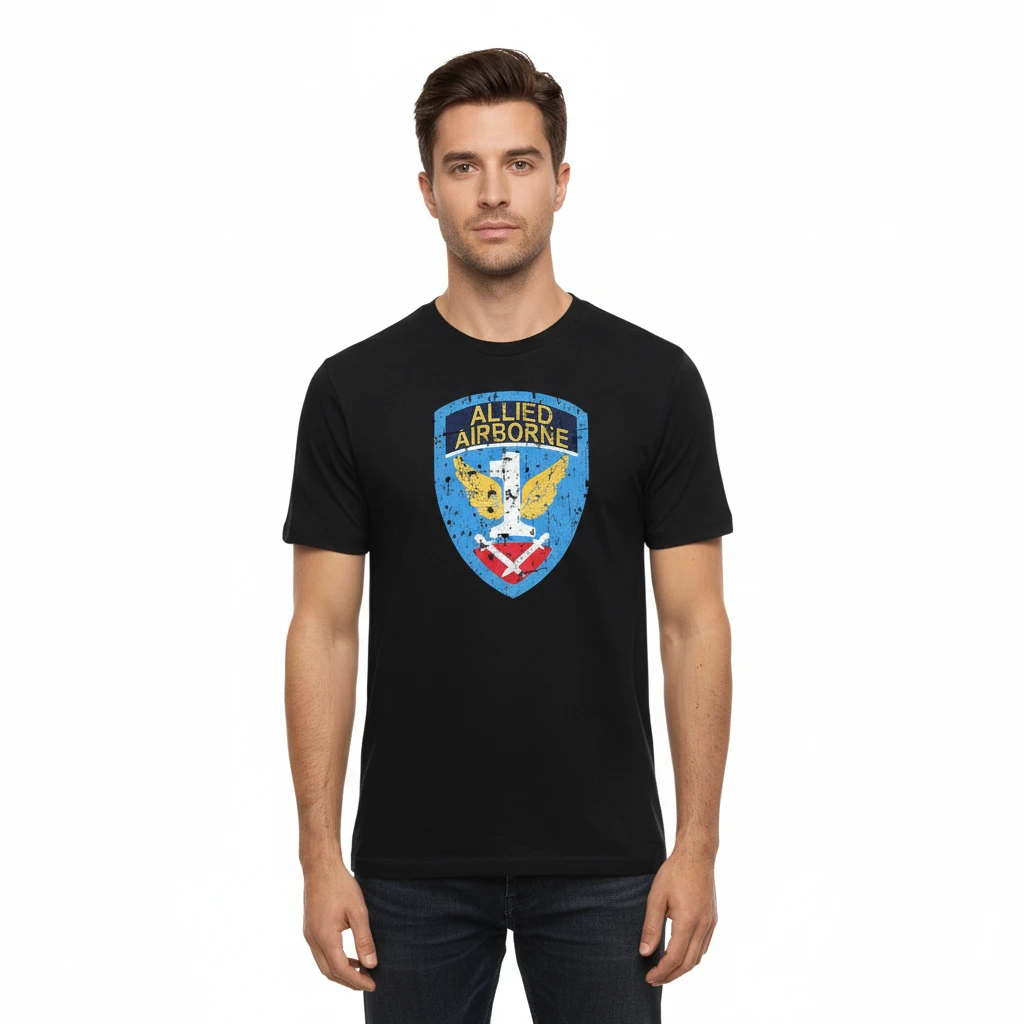 Airborne tshirt zwart model